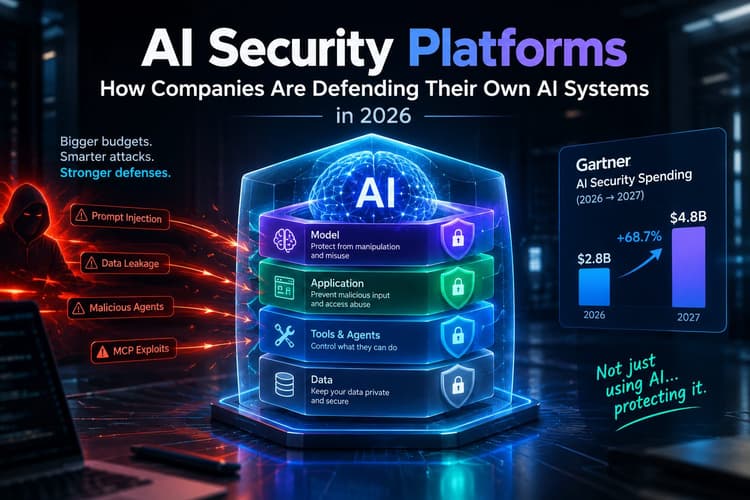 Illustration of a shield protecting an AI model and agent pipeline from cyberattacks and data breaches